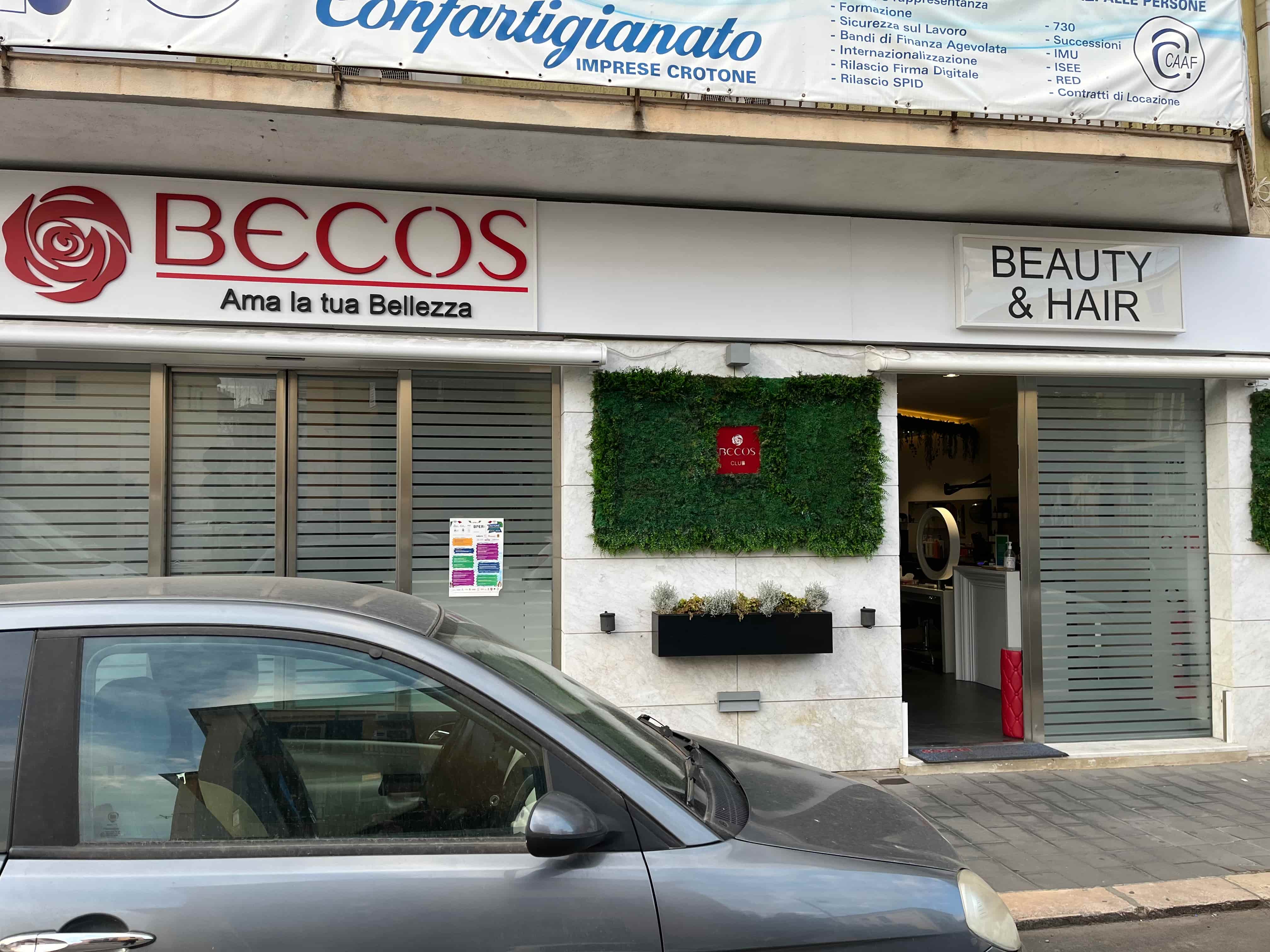 Insegna BECOS Beauty e Hair